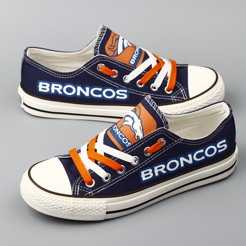 Women's Denver Broncos Repeat Print Low Top Sneakers 003